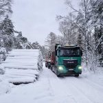 verscheiter Polter mit LKW